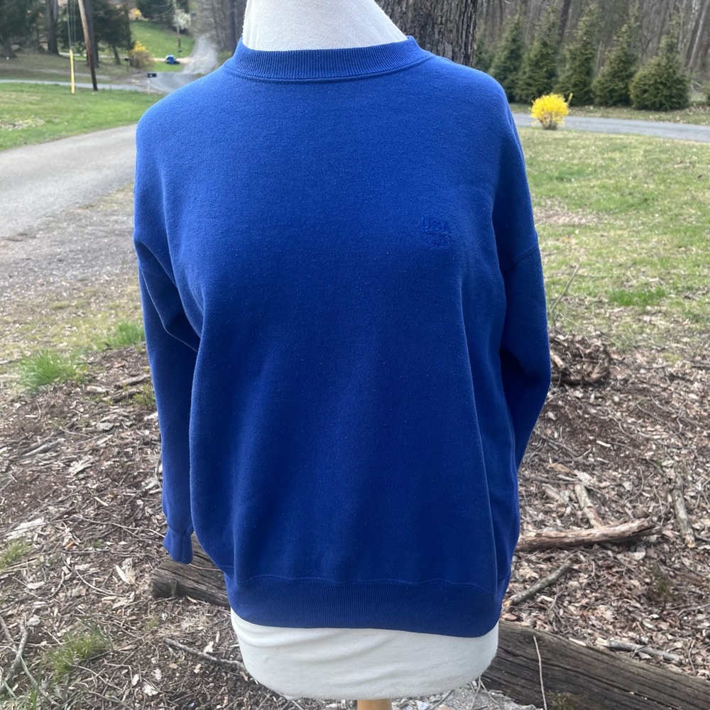 VINTAGE USA OLYMPICS BLUE SWEATSHIRT LARGE MENS WOMENS L